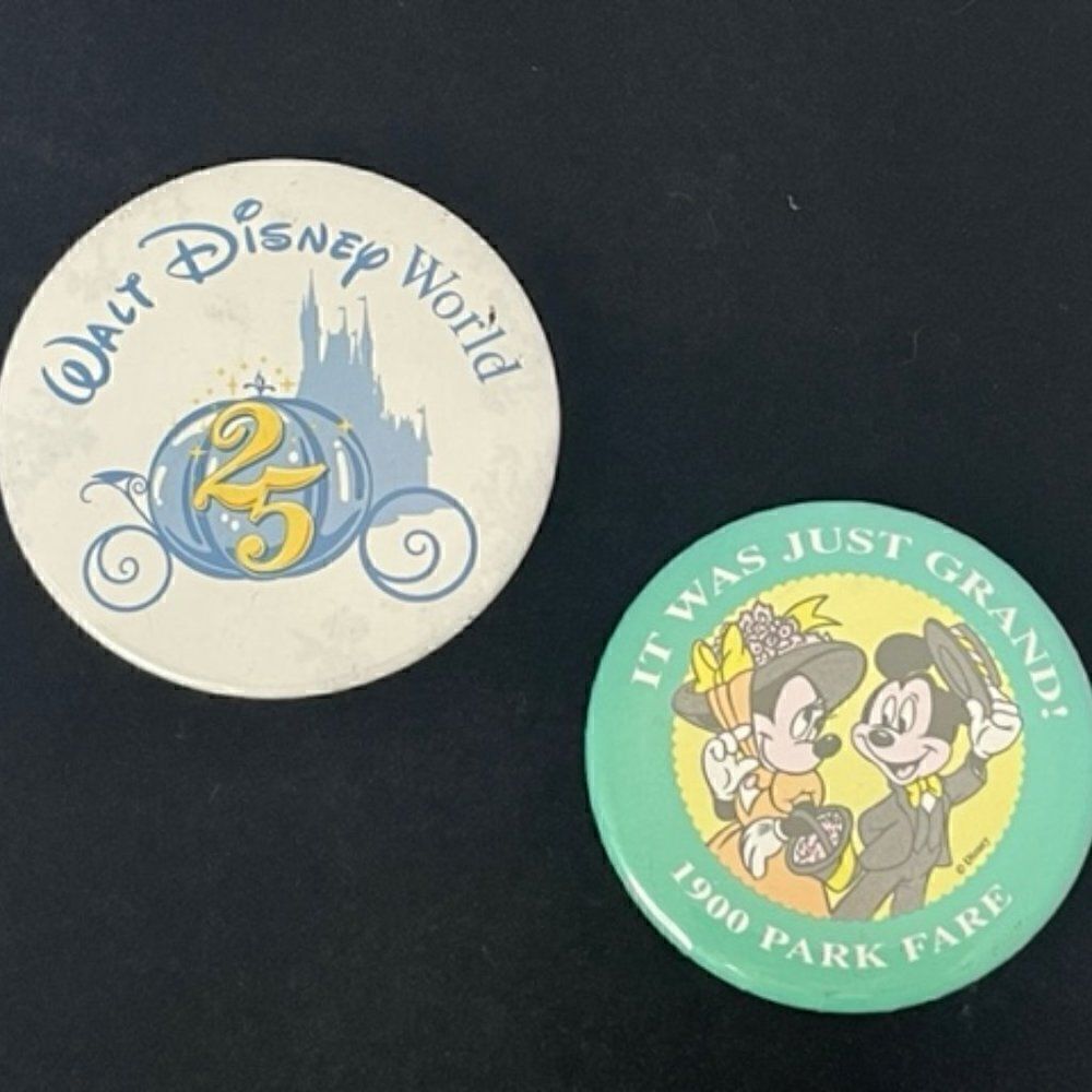 2 vintage disney 25th anniversary pins It was just grand! Good condition - but t